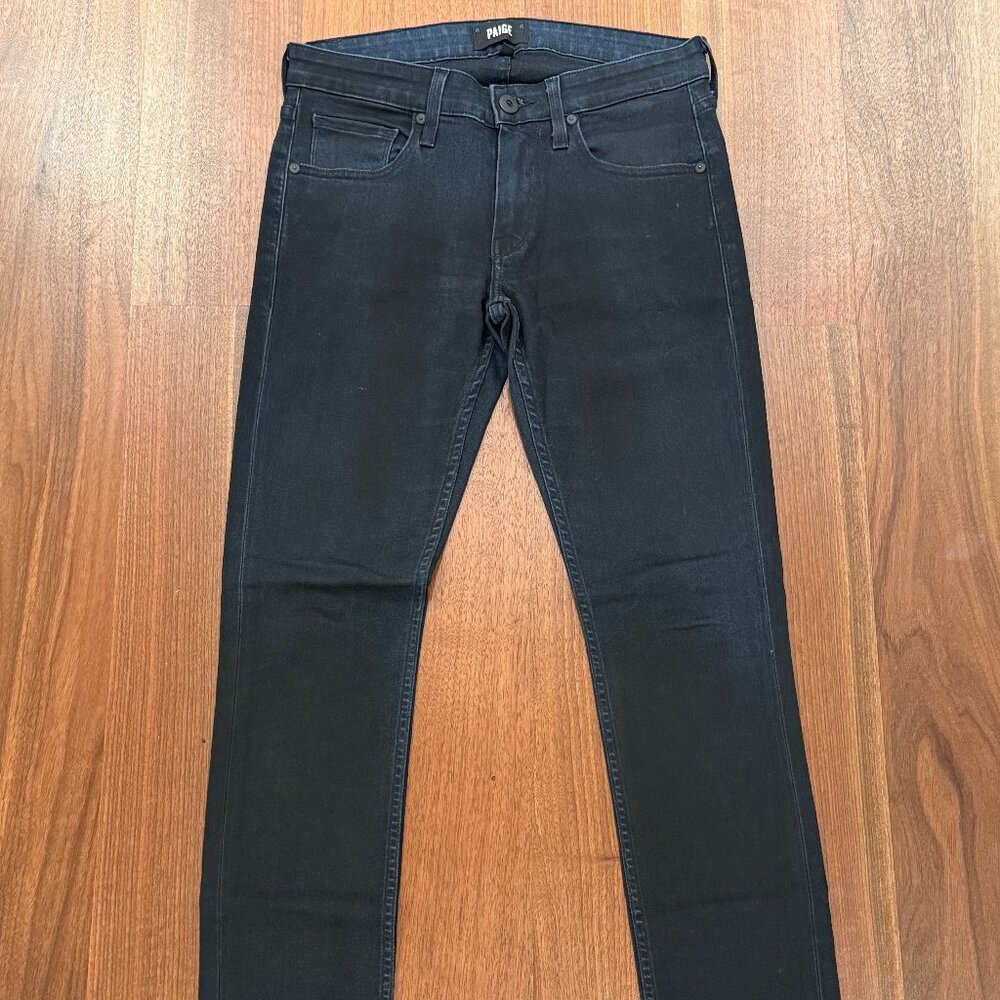 PAIGE Croft Skinny Jeans Dark Wash - ROWAN Coated Wash - 29x31